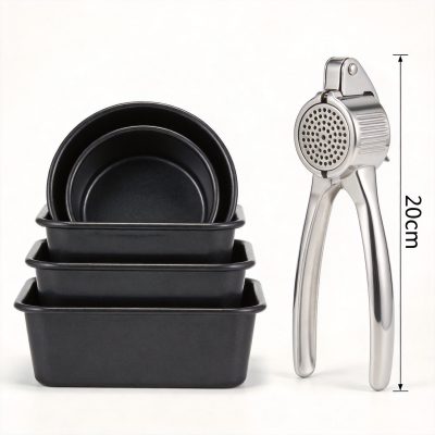 6-Piece Non-Stick Carbon Steel Cake Pan Set